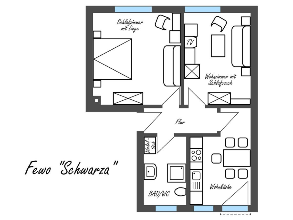Feriengut Dietzsch Apartment Poritzsch Phòng bức ảnh